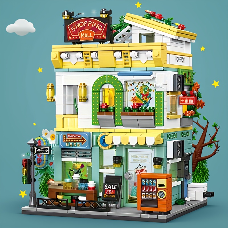 Model Kit Chemistry - Town Life Streetscape Supermarket Hotel Building