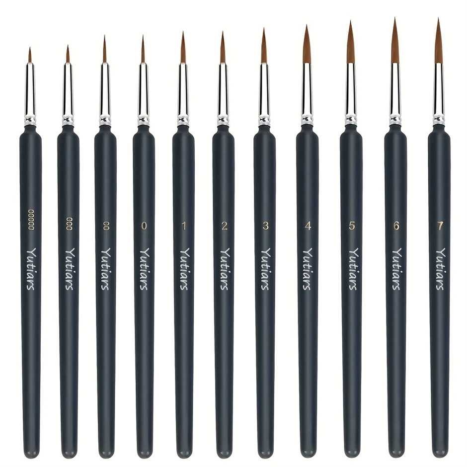 Model Kit Acrylic Paint - 11/22pcs Miniature Paint Brushes Set Fine