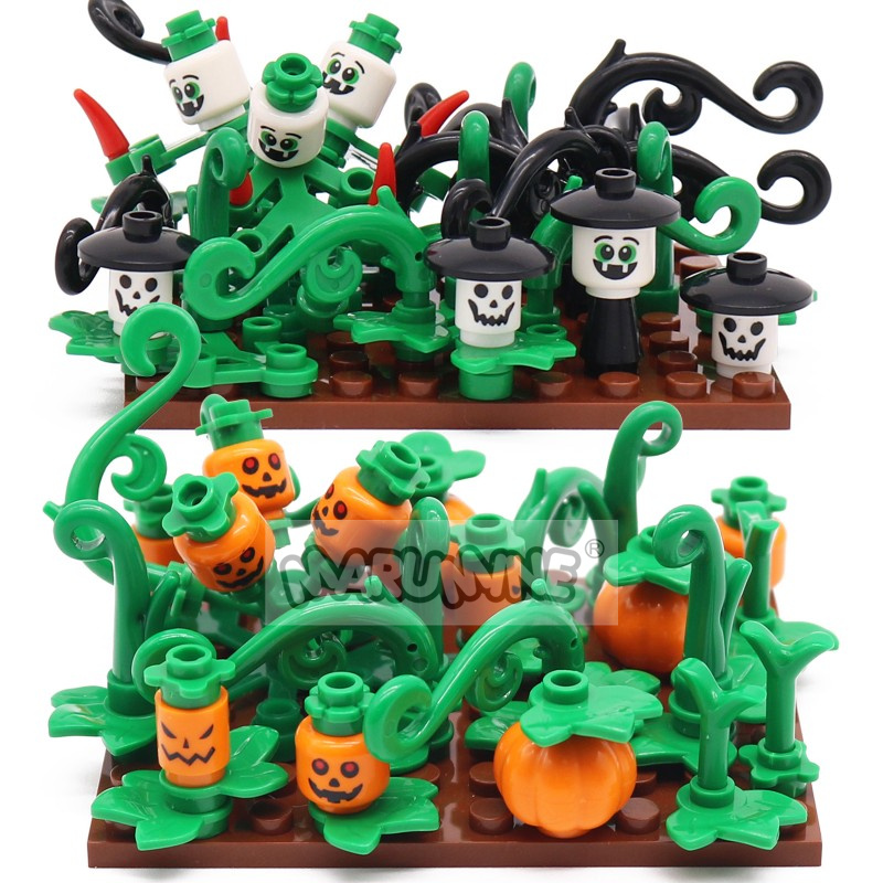 Model Kit Chemistry - Marumine MOC Halloween Pumpkin Ghost Building