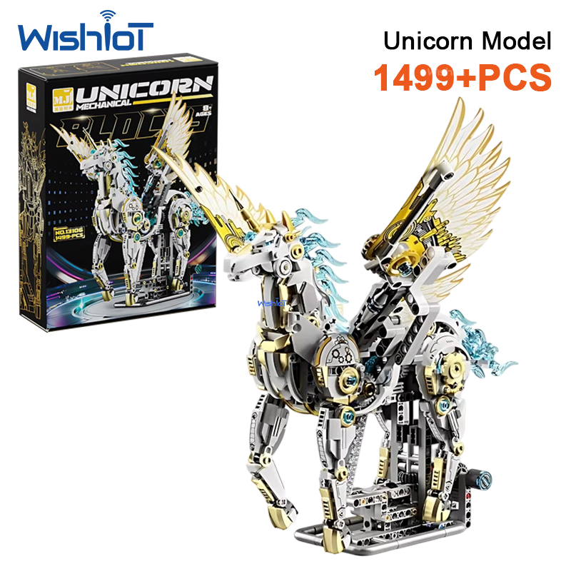 Model Kit Unicorn - 13106 1499pcs Unicorn Animal Building Blocks