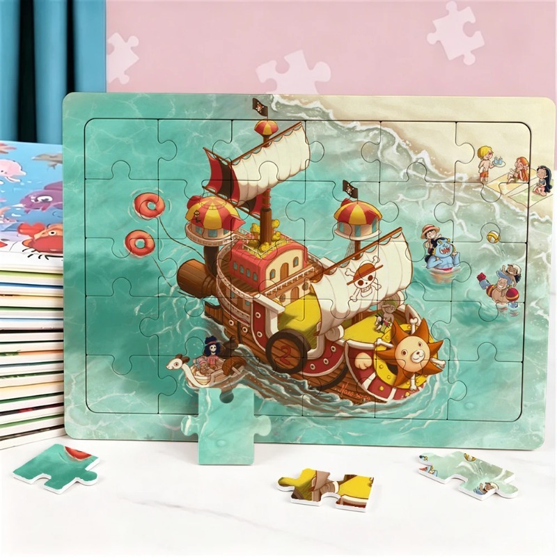 Model Kit Gundam Bandai - 30pcs One Piece Puzzle Cartoon Anime