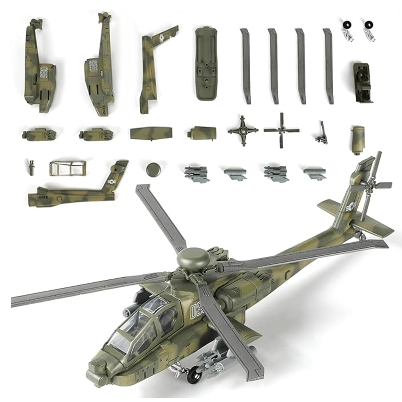 Model Kit Helicopter - 1/72 Army Fighter Kit Toy Modern