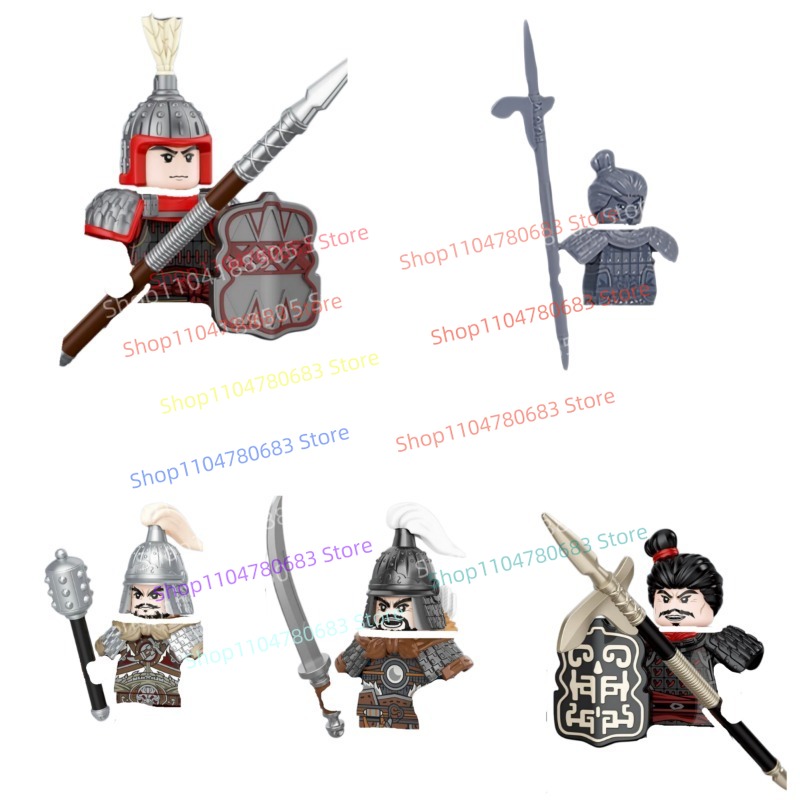 Model Kit Gunpla - MOC Building Blocks, Mini Medieval Soldier