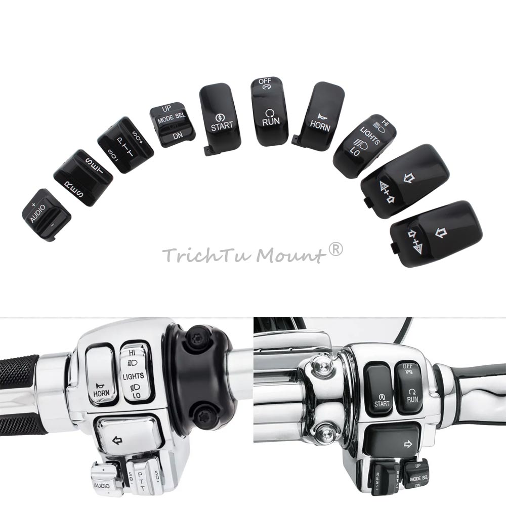 Model Kit Harley Davidson - Motorcycle Black Hand Control Switch Caps