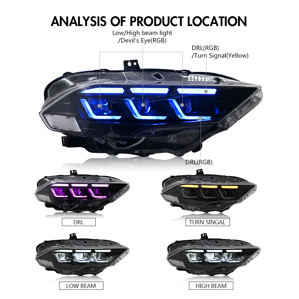DRL Devil's Eyes Projector Len - Model Kit Mustang review and price