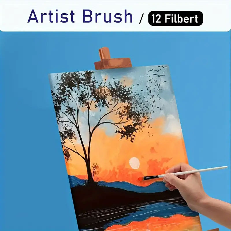 Acrylic Paint Brushes Set, 12p - Model Kit Acrylic Paint review and price