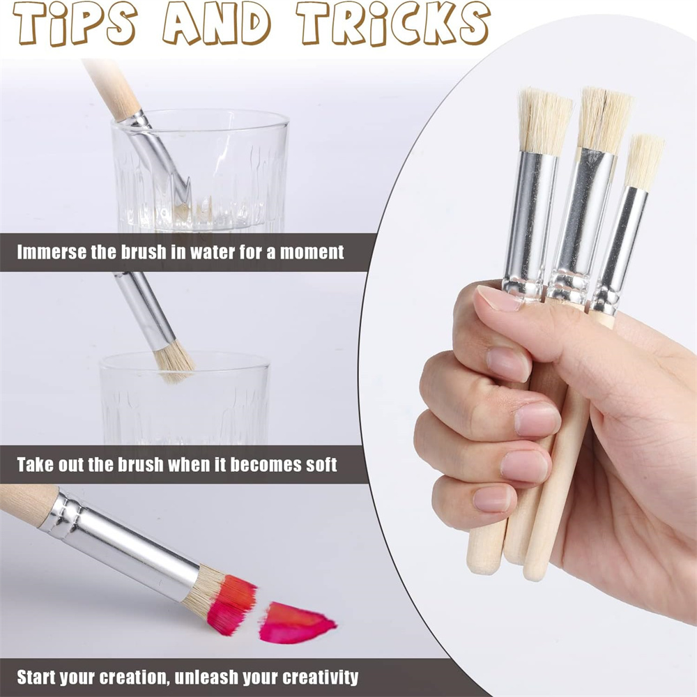 6/12/18pcs Stencil Paint Brush - Model Kit Acrylic Paint review and price