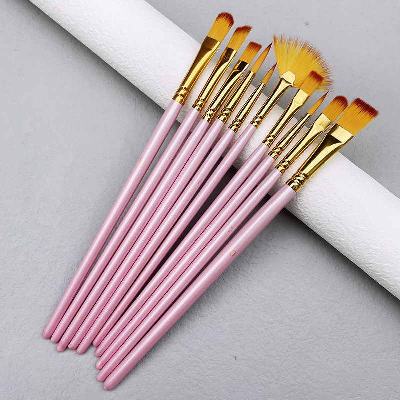 10pcs/set Nylon Hair Wooden Ha - Model Kit Acrylic Paint review and price