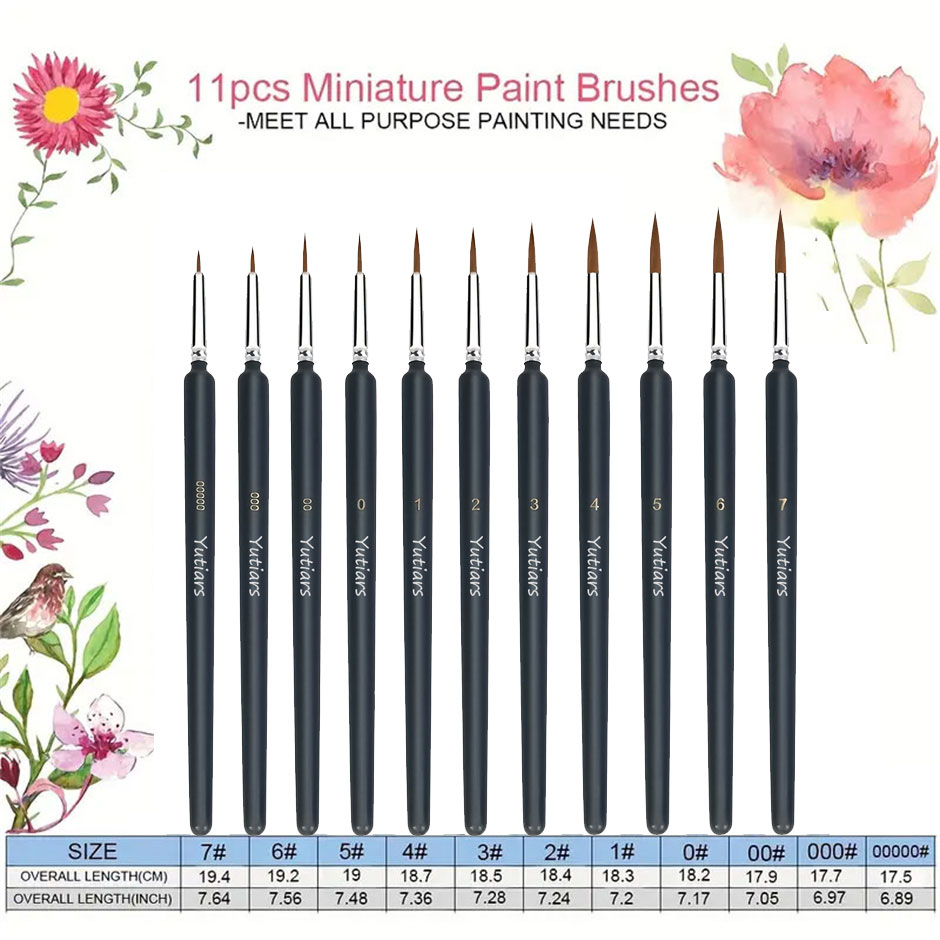 11/22pcs Miniature Paint Brush - Model Kit Acrylic Paint review and price