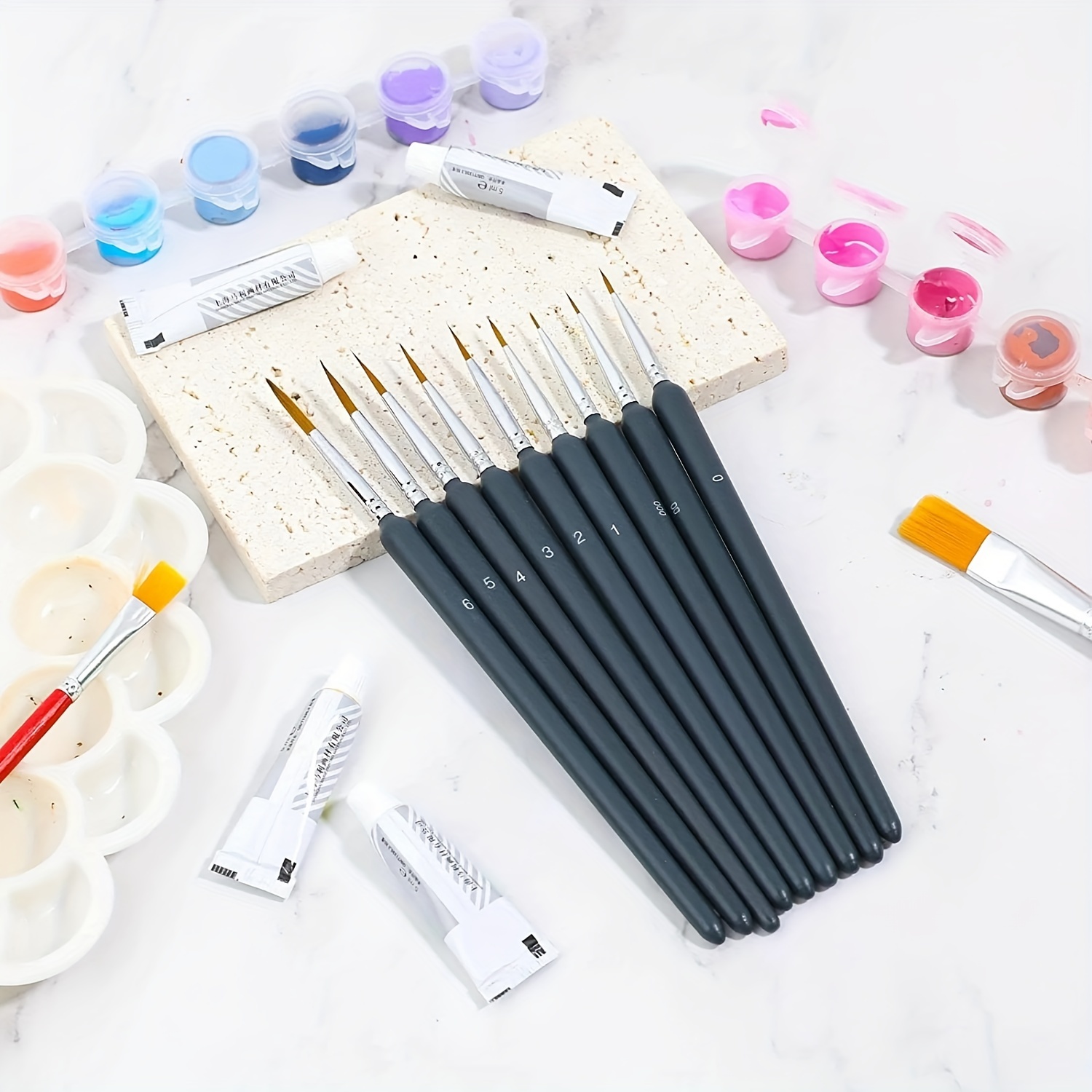 11/22pcs Miniature Paint Brush - Model Kit Acrylic Paint review and price