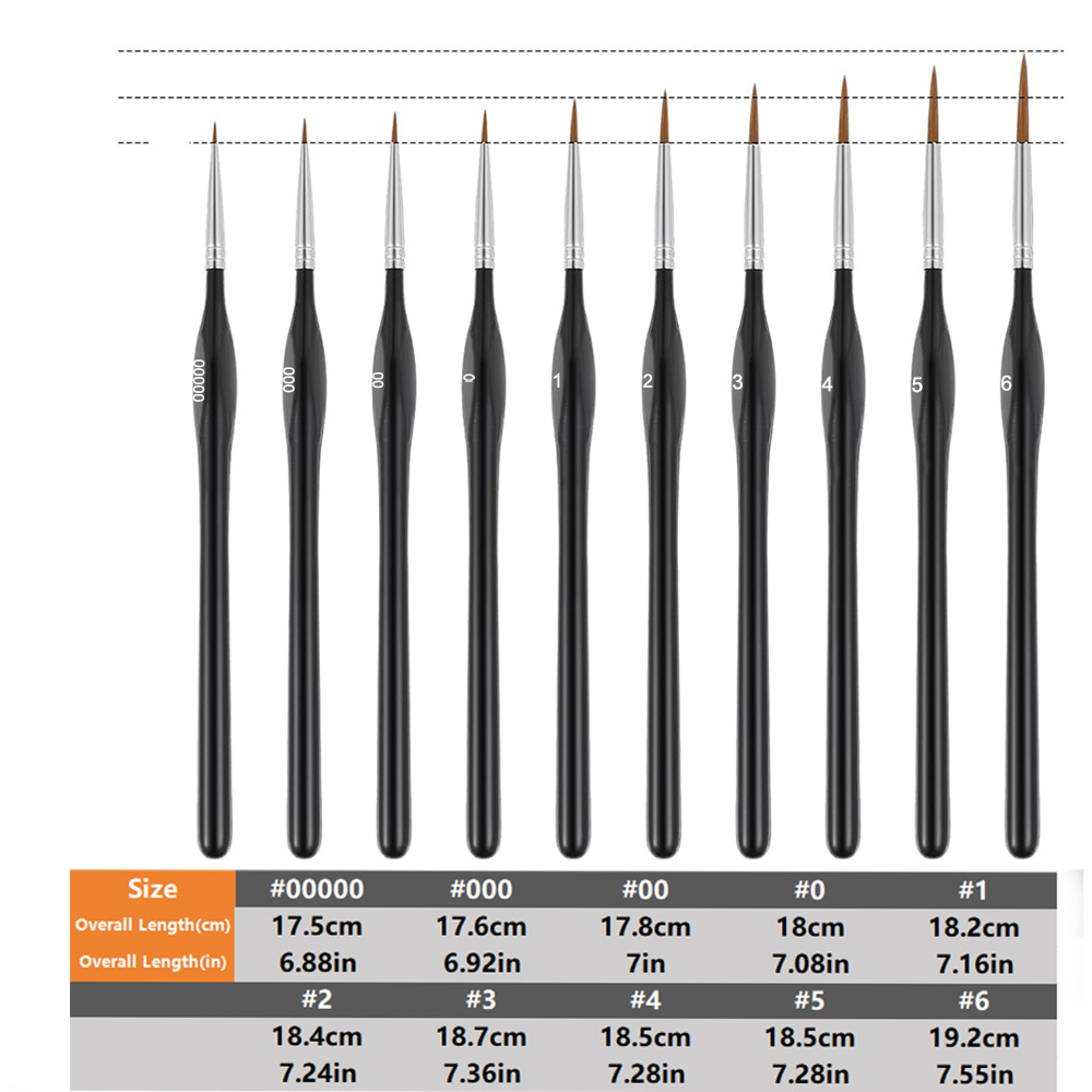 Paint Brushes Set of Wooden Ha - Model Kit Acrylic Paint review and price
