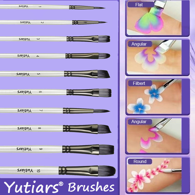 10-Piece Face Painting Brush S - Model Kit Acrylic Paint review and price