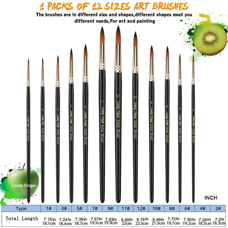12/24/48pcs Paint Brushes Set  - Model Kit Acrylic Paint review and price