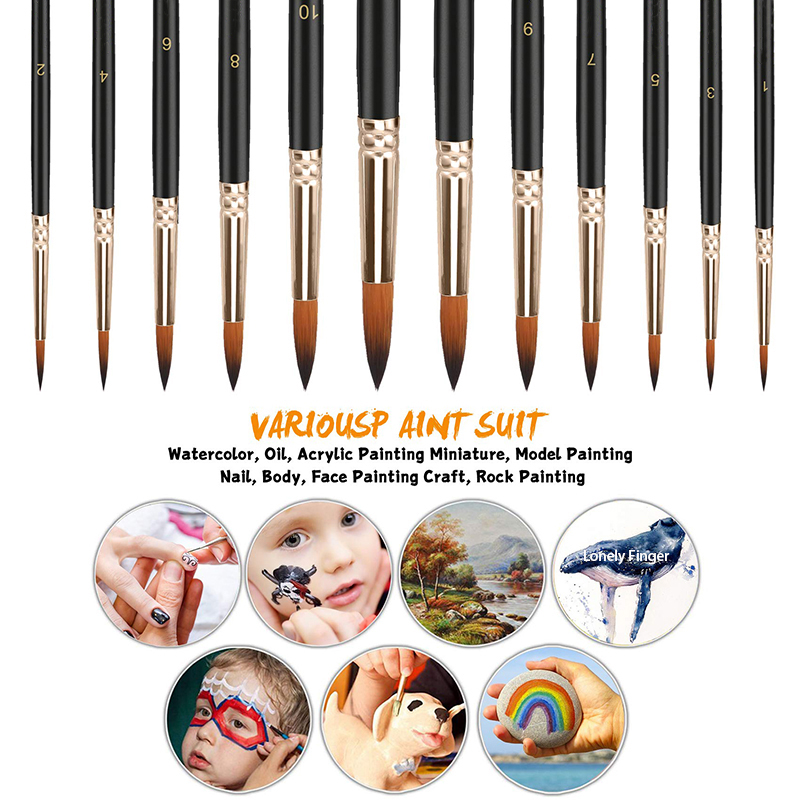 12/24/48pcs Paint Brushes Set  - Model Kit Acrylic Paint review and price