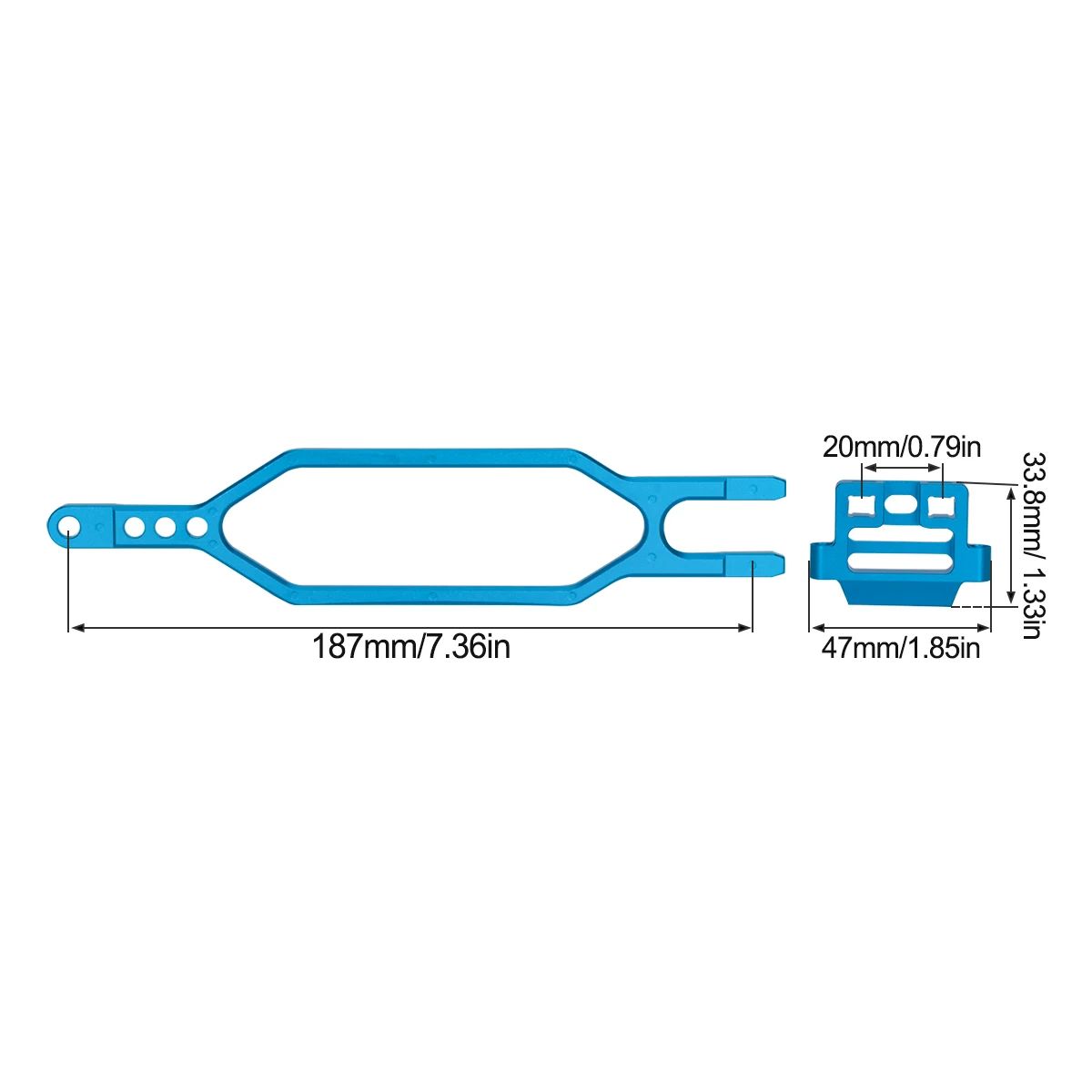 CNC Aluminum Hold Down Battery - Model Kit Helicopter review and price